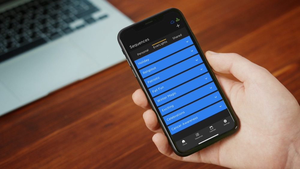 EverLights app \u2014 preset lighting patterns