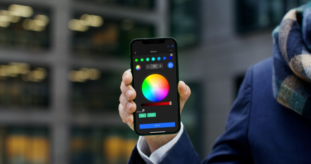 EverLights app \u2014 custom color wheel and sequence editor